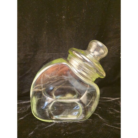 Vintage Clear Glass Jar Canister with Lid - Picture 3 of 9